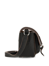Hogan Grained Leather Crossbody Bag Black