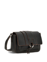 Hogan Grained Leather Crossbody Bag Black