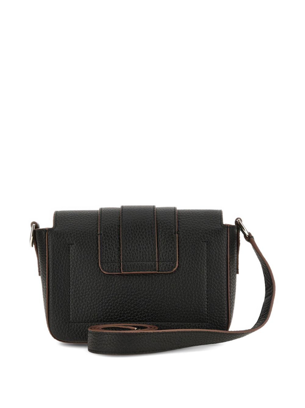 Hogan Grained Leather Crossbody Bag Black