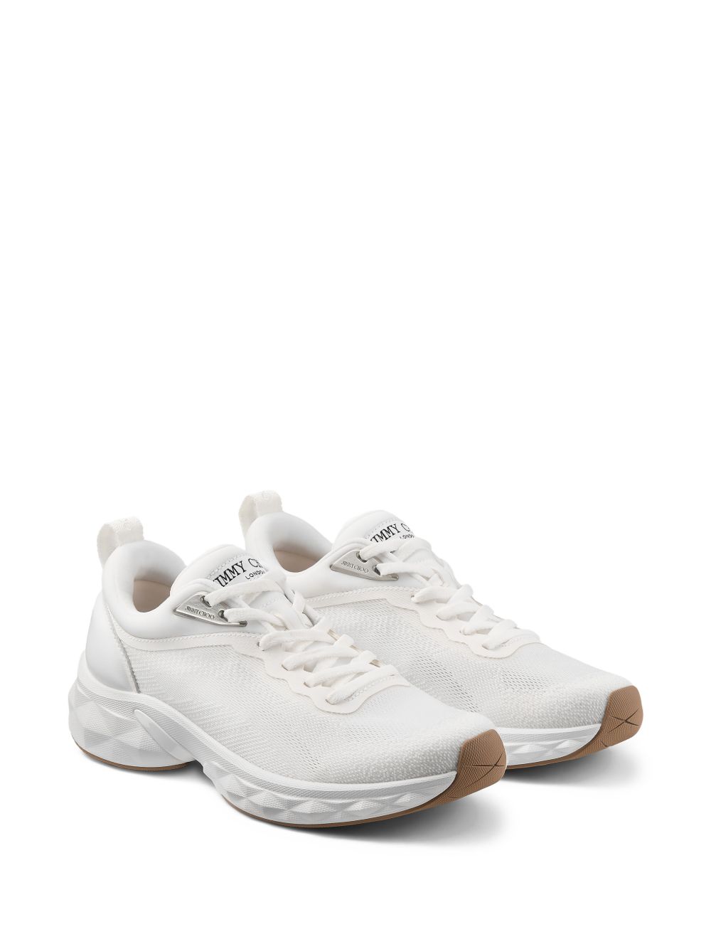 Jimmy Choo Diamond Run Leather Sneakers White