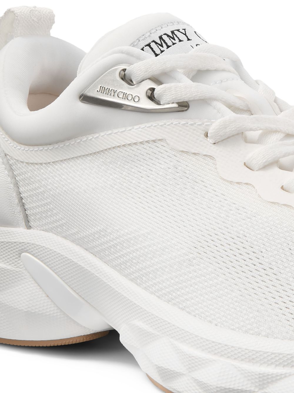 Jimmy Choo Diamond Run Leather Sneakers White