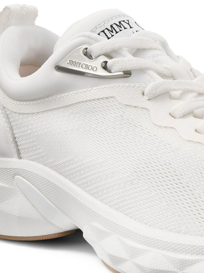 Jimmy Choo Diamond Run Leather Sneakers White