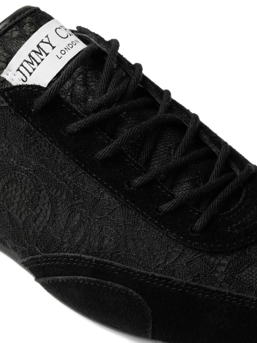 Jimmy Choo Sunny Lace-Up Leather Sneakers Black