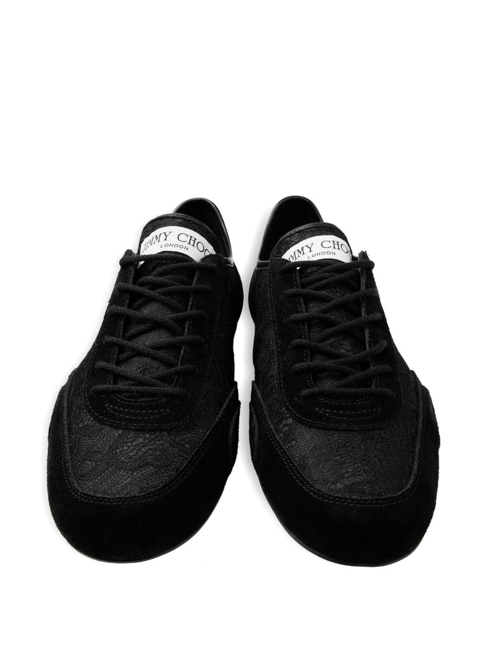 Jimmy Choo Sunny Lace-Up Leather Sneakers Black