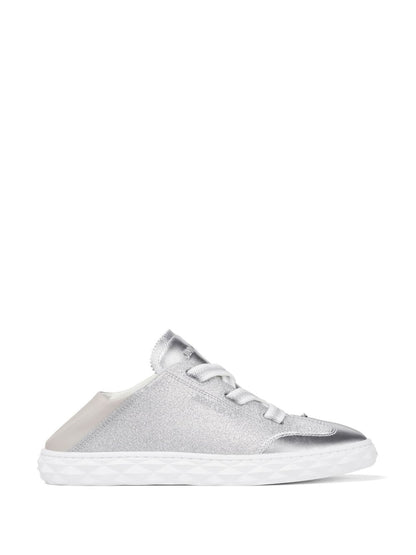 Jimmy Choo Diamond Light Glitter Sneakers Silver