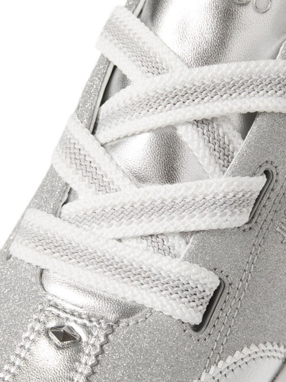 Jimmy Choo Diamond Light Glitter Sneakers Silver