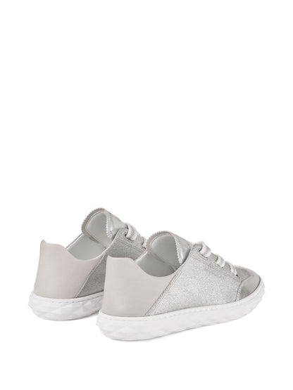 Jimmy Choo Diamond Light Glitter Sneakers Silver