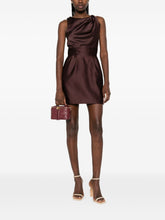 Elisabetta Franchi Draped Mini Dress Brown