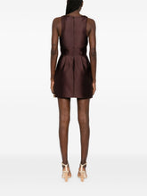 Elisabetta Franchi Draped Mini Dress Brown