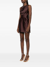 Elisabetta Franchi Draped Mini Dress Brown
