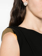 Elisabetta Franchi Asymmetrical Draped Long Dress Black