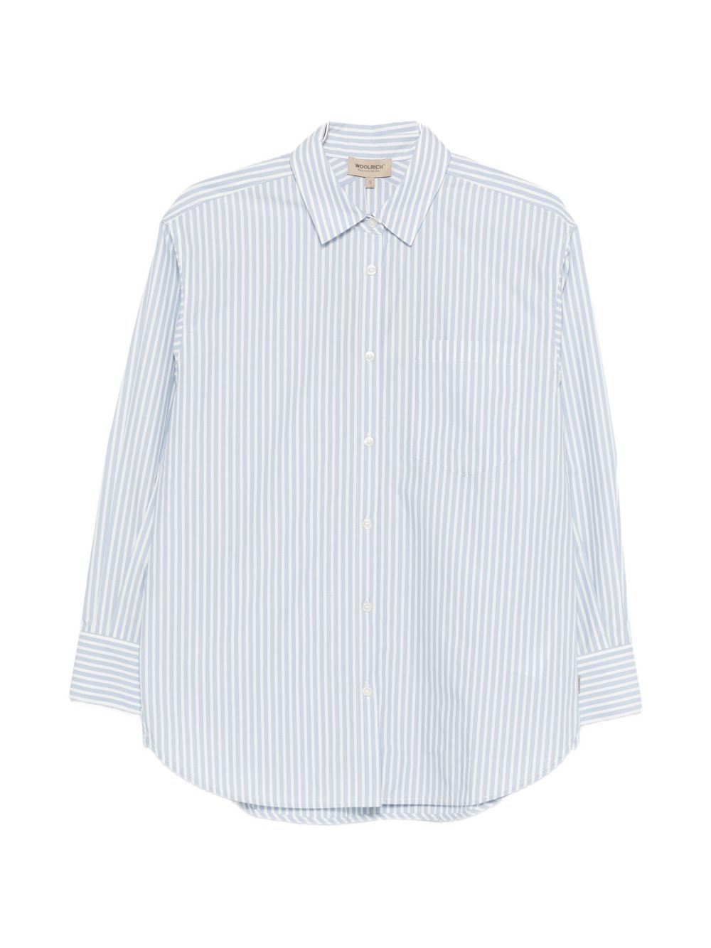 Woolrich Striped Cotton Shirt Clear Blue