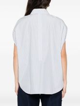 Woolrich Striped Cotton Shirt Clear Blue