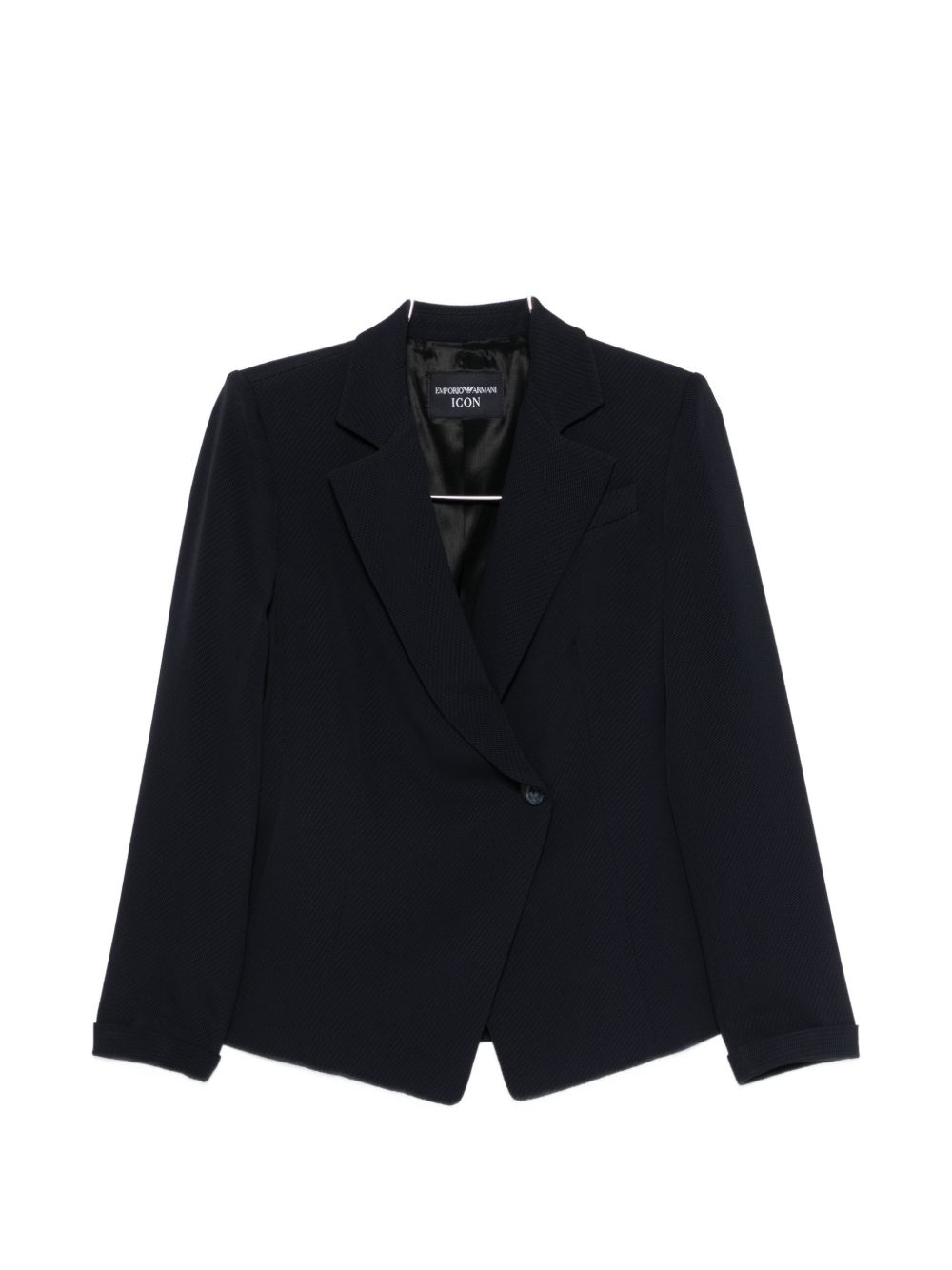 Emporio Armani Double-Breasted Viscose Blazer Blue