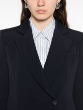 Emporio Armani Double-Breasted Viscose Blazer Blue