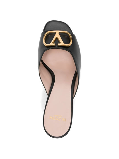 Valentino Garavani VLogo Signature leather mules BLACK