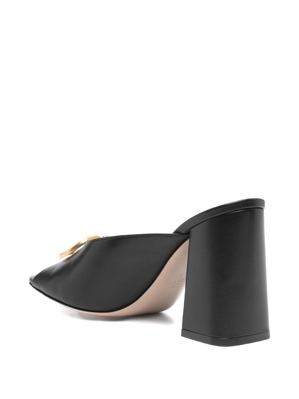 Valentino Garavani Vlogo Signature Leather Mules - Black
