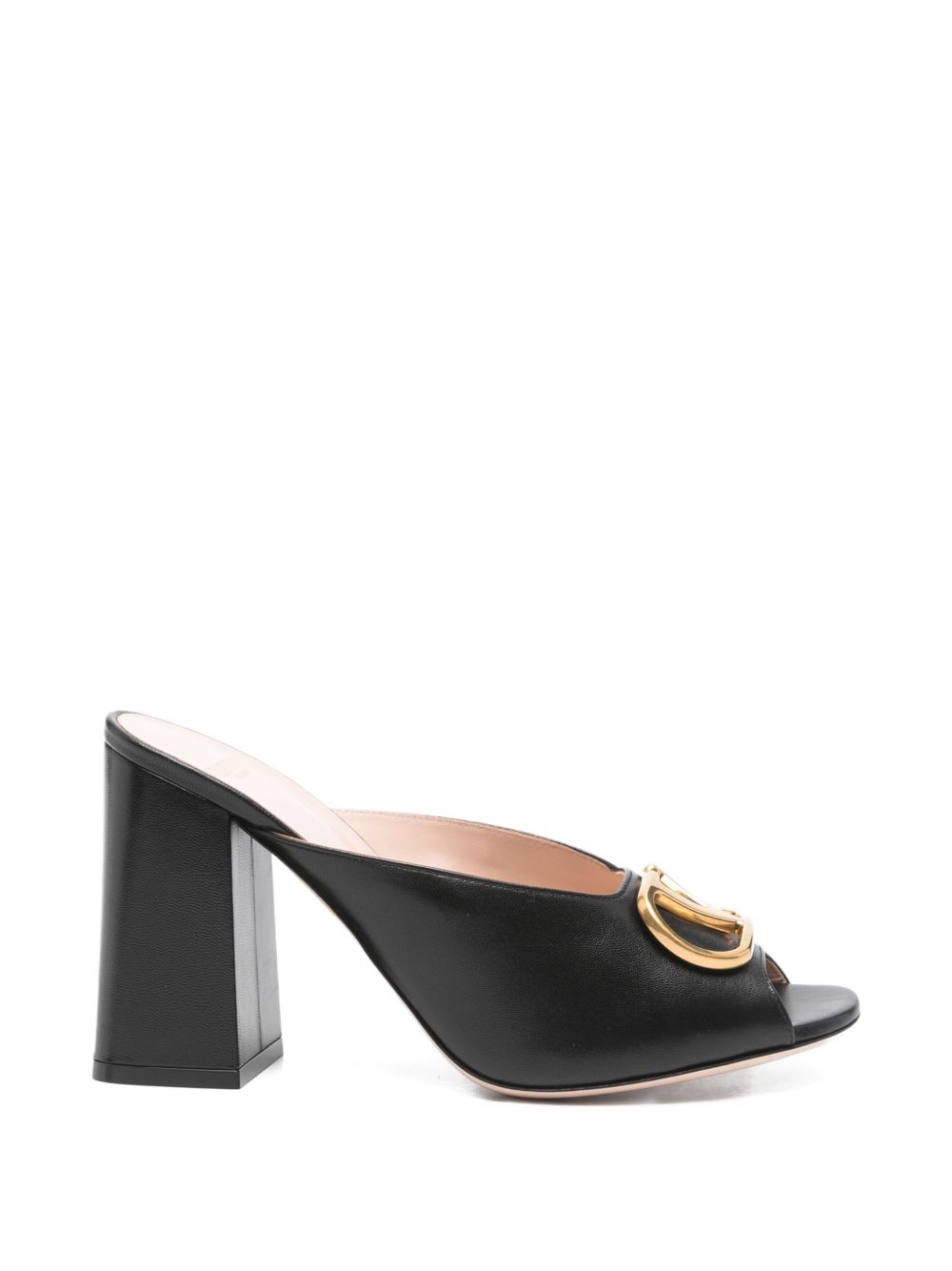Valentino Garavani Vlogo Signature Leather Mules - Black