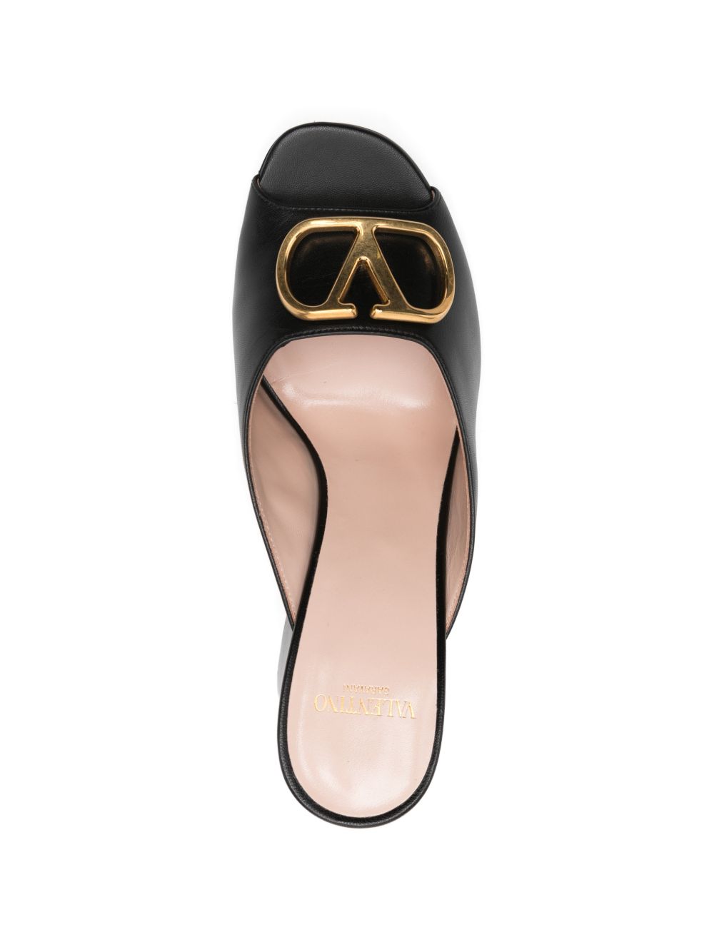 Valentino Garavani Vlogo Signature Leather Mules - Black