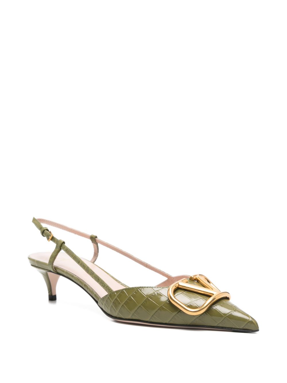 Valentino Garavani VLogo Signature slingback pumps GREEN
