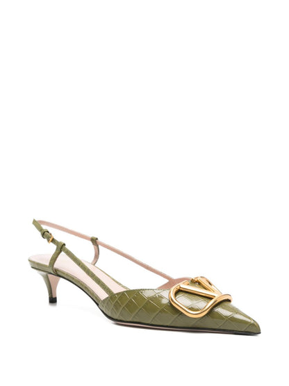 Valentino Garavani VLogo Signature slingback pumps GREEN