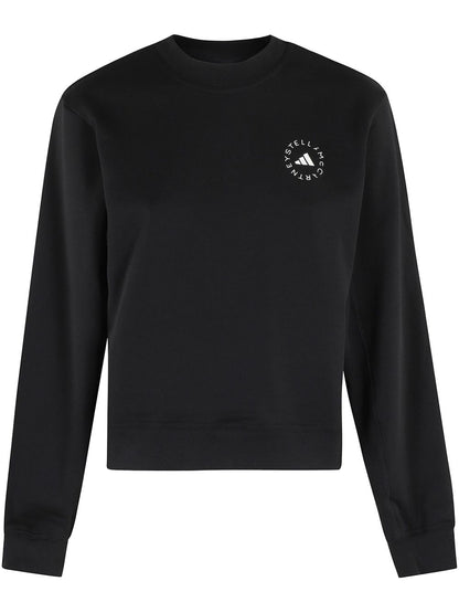 Adidas By Stella McCartney Logo cotton sweatshirt BLACK