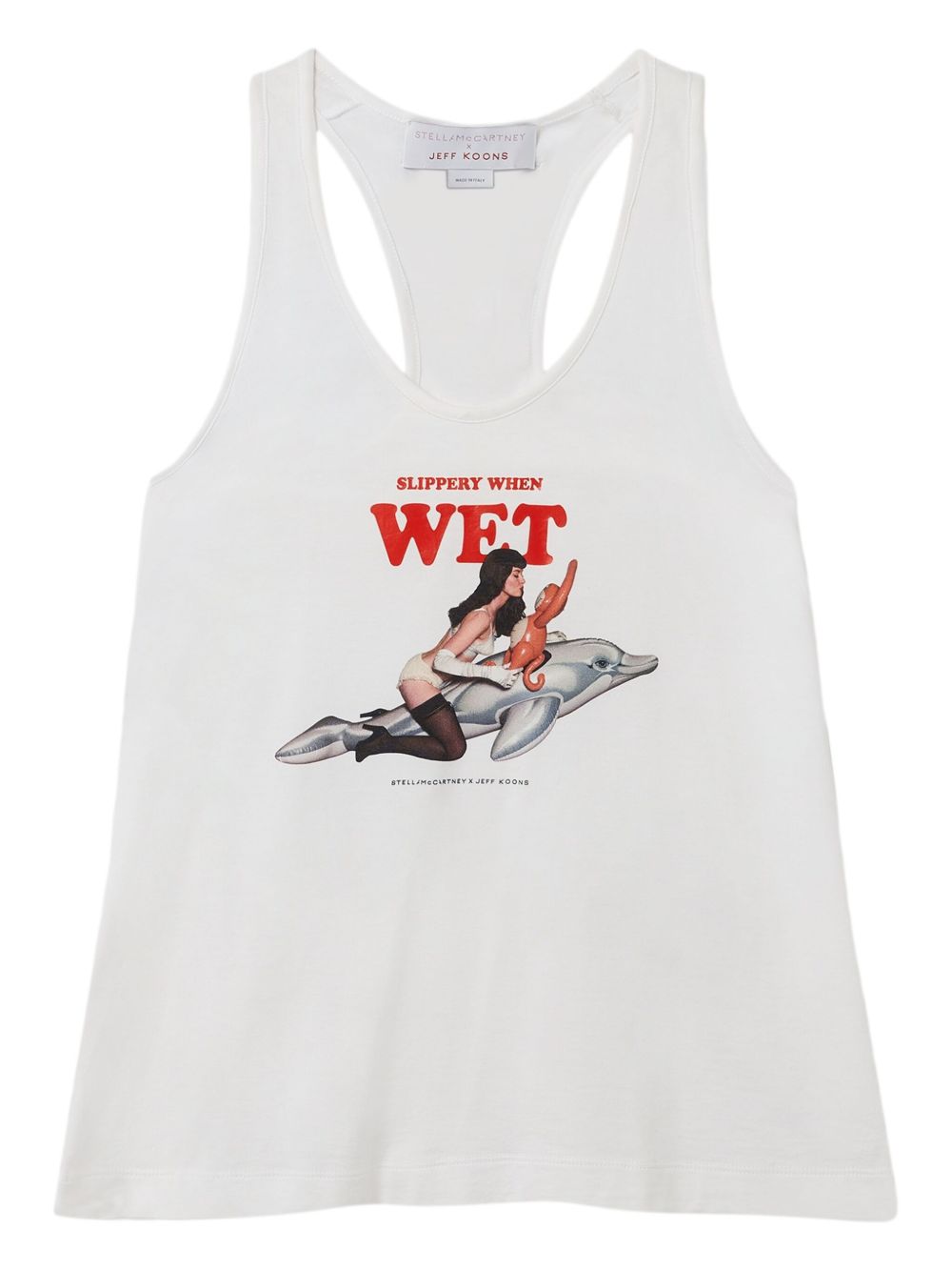 Stella McCartney Graphic Cotton Tank Top White