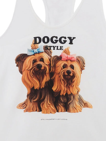 Stella McCartney Graphic Cotton Tank Top White