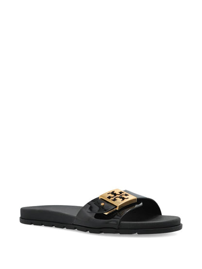 Tory Burch Mellow Buckle Slides Black black