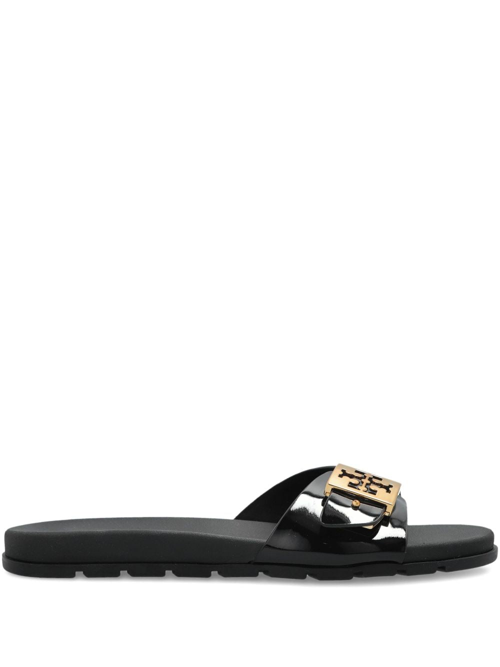 Tory Burch Mellow Buckle Slides Black black