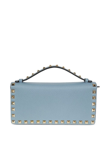 Valentino Garavani Rockstud Leather Wallet Grey