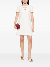 Valentino Short Wool Silk Dress Ivory ivory