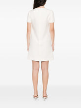 Valentino Short Wool Silk Dress Ivory ivory