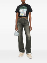 Ganni Crew Neck Organic Cotton T-Shirt Black
