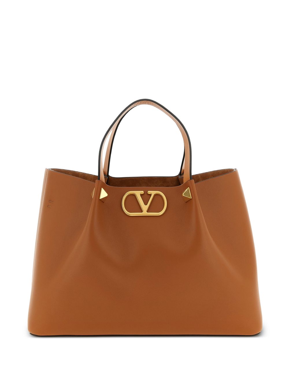 Valentino Garavani VLogo Signature Medium Tote Leather Brown leather brown