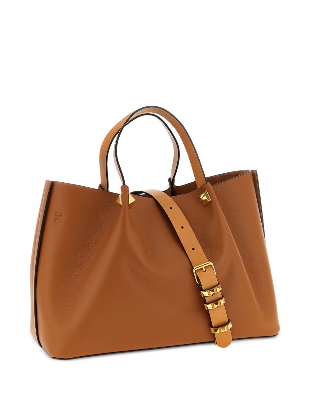 Valentino Garavani VLogo Signature Medium Tote Leather Brown leather brown