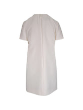 Valentino Short Sleeve Wool Silk Dress Ivory ivory