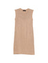 Fabiana Filippi Sleeveless Open-Knit Mini Dress Beige