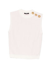 Balmain Textured Tweed Tank Top Pink pink