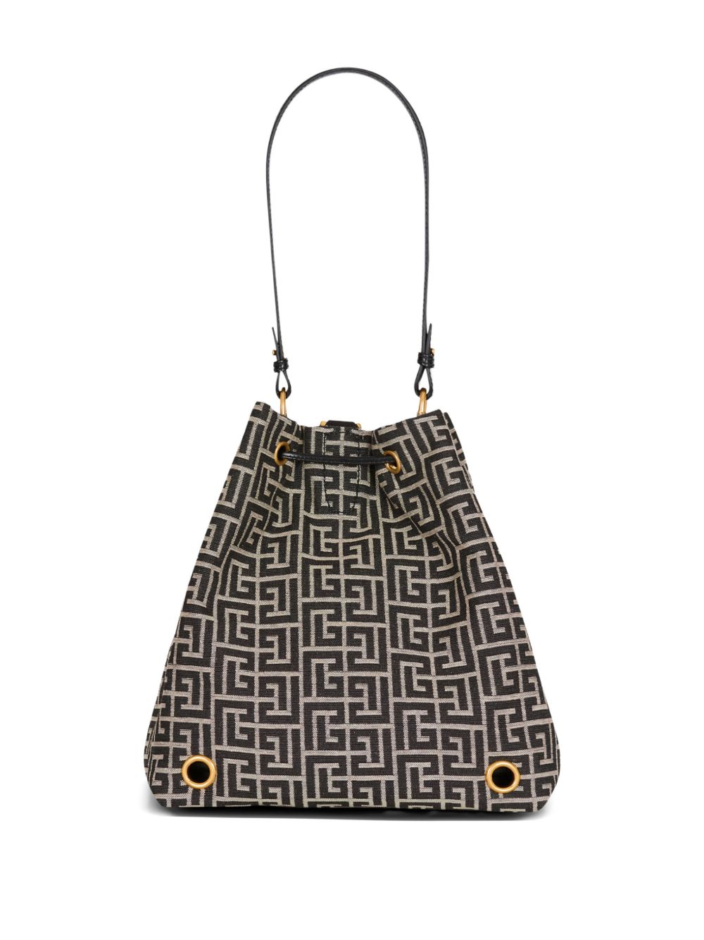 Balmain Sync Monogram Backpack Ivory