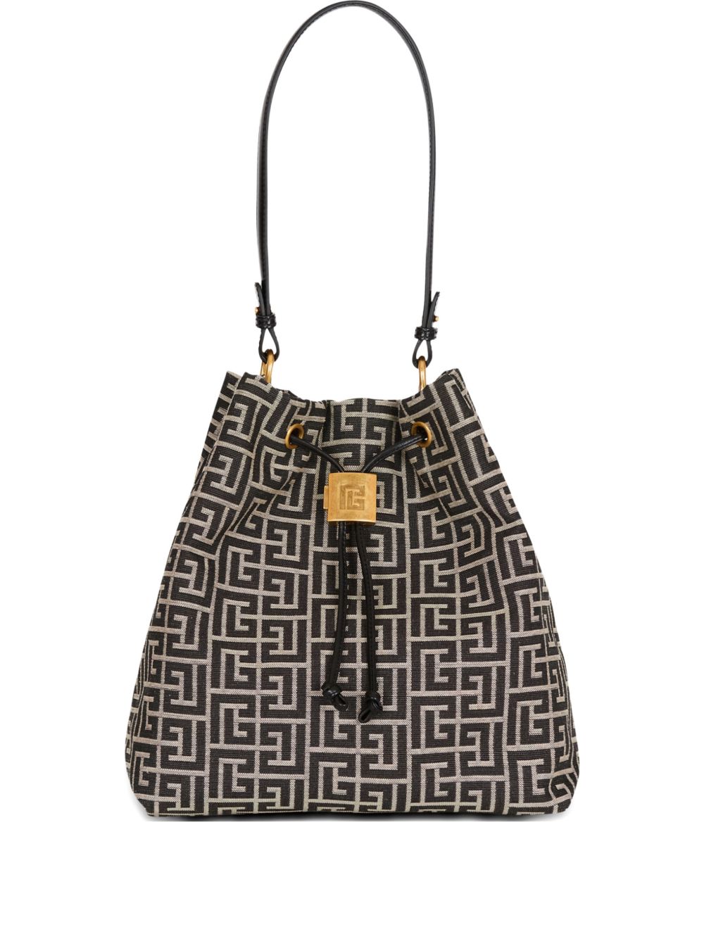 Balmain Sync Monogram Backpack Ivory