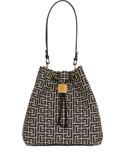 Balmain Sync Monogram Backpack Ivory