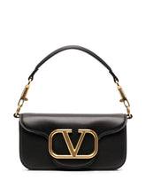 Valentino Garavani Locò Small Leather Shoulder Bag Black