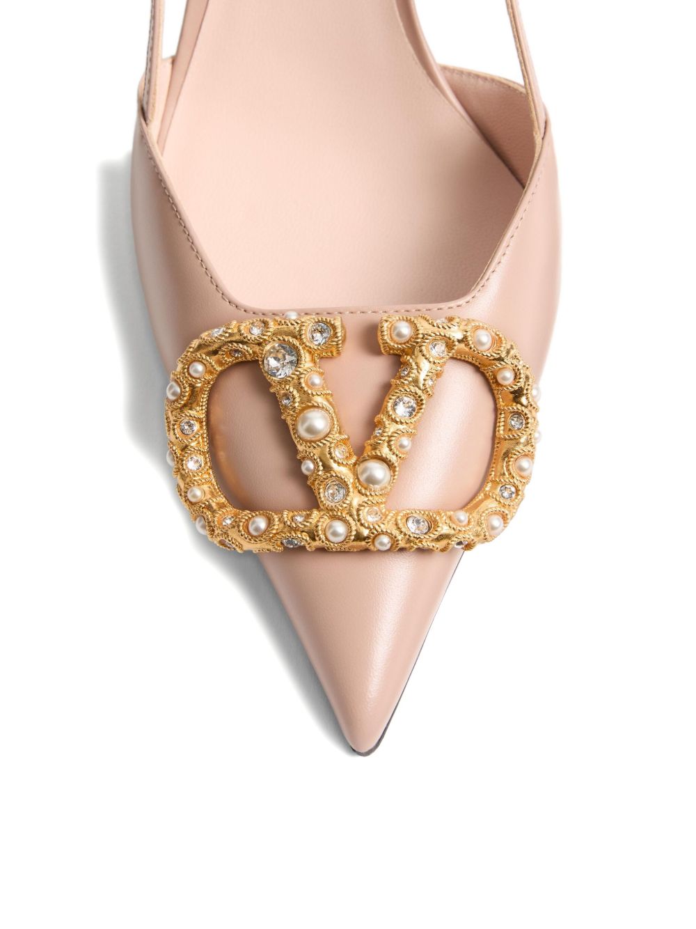 Valentino Garavani Vlogo Signature Slingback Décolleté In 80mm BEIGE