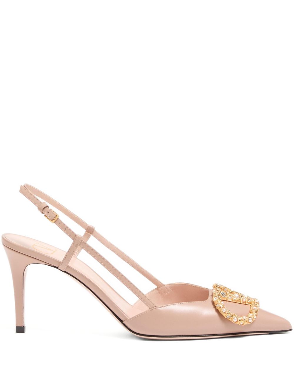 Valentino Garavani Vlogo Signature Slingback Décolleté In 80mm BEIGE