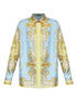 Versace Baroque Silk Shirt Clear Blue clear blue