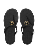 Versace Alia Thong Flat Sandals Black