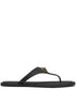 Versace Alia Thong Flat Sandals Black