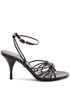 Versace Medusa Opera Bow Leather Sandals Black