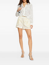 Versace Silk Barocco Print Shorts Golden golden